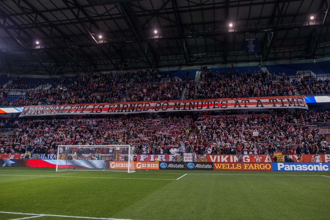 Tifo from the South Ward: "Immortality Is Earned 90 Minutes At A Time"